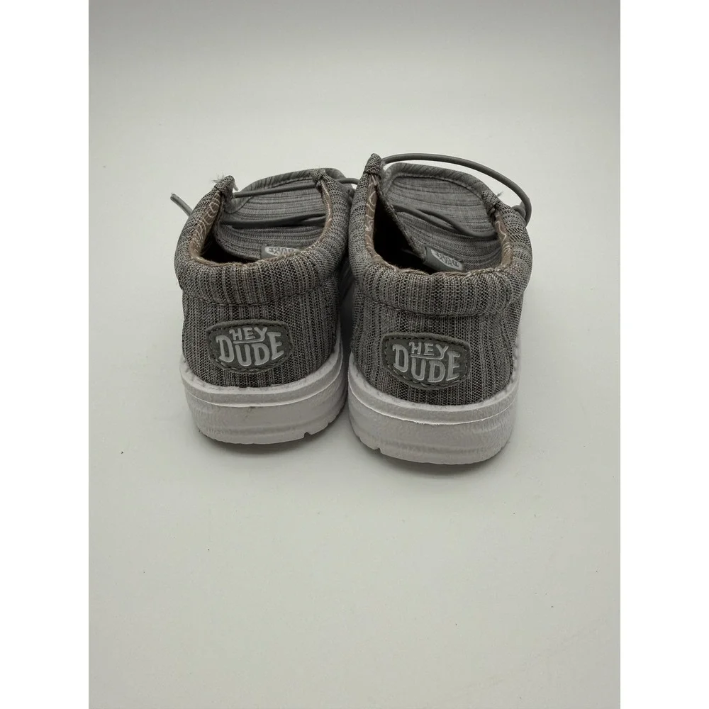 Hey‎ Dude Wally Toddler Blend Linen Stone Grey Slip On Loafers Shoes TD8